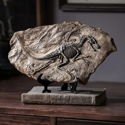 Dinosaur Bone Replica - Tyrannosaurus Fossil Artifact for Bookshelf & Bar